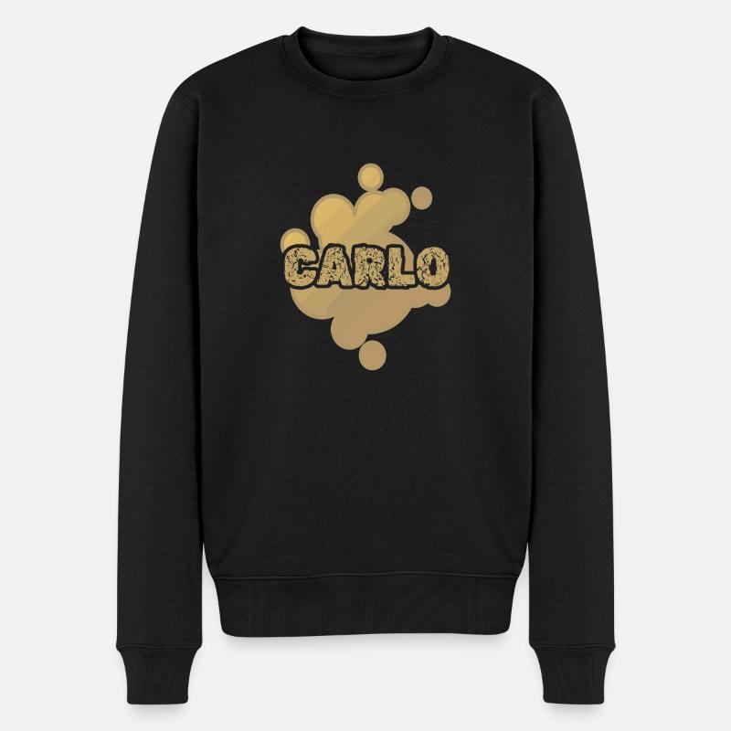 Prénom Carlo - Pull Premium bio Homme - noir