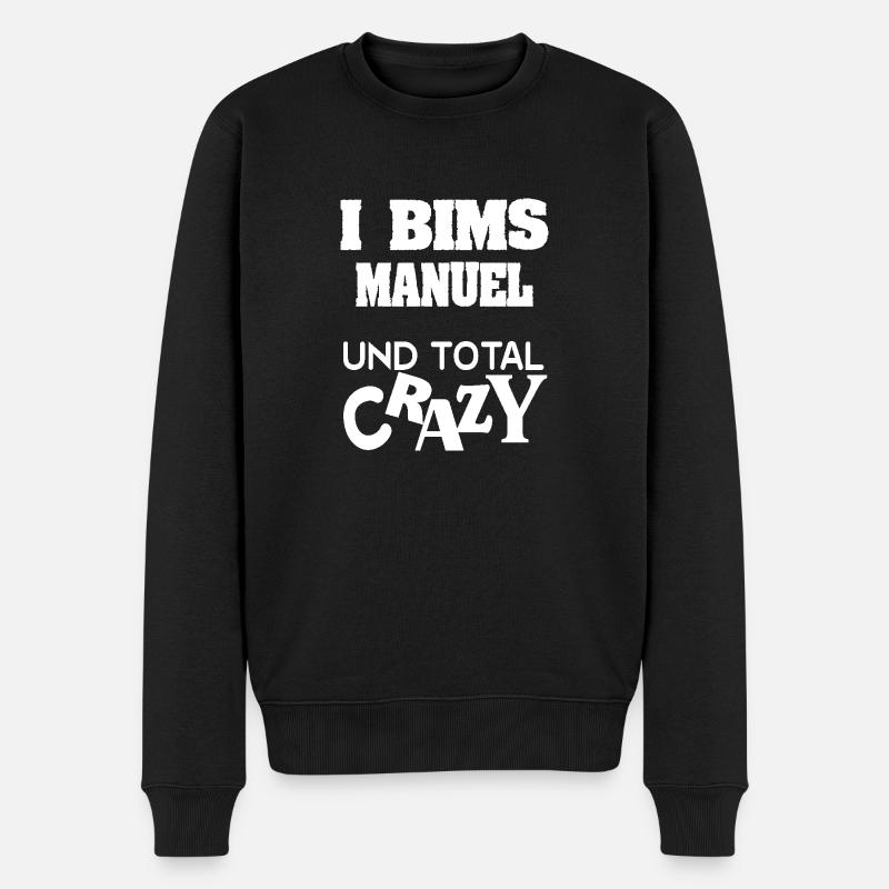 Manuel - Männer Premium Bio Pullover - Schwarz