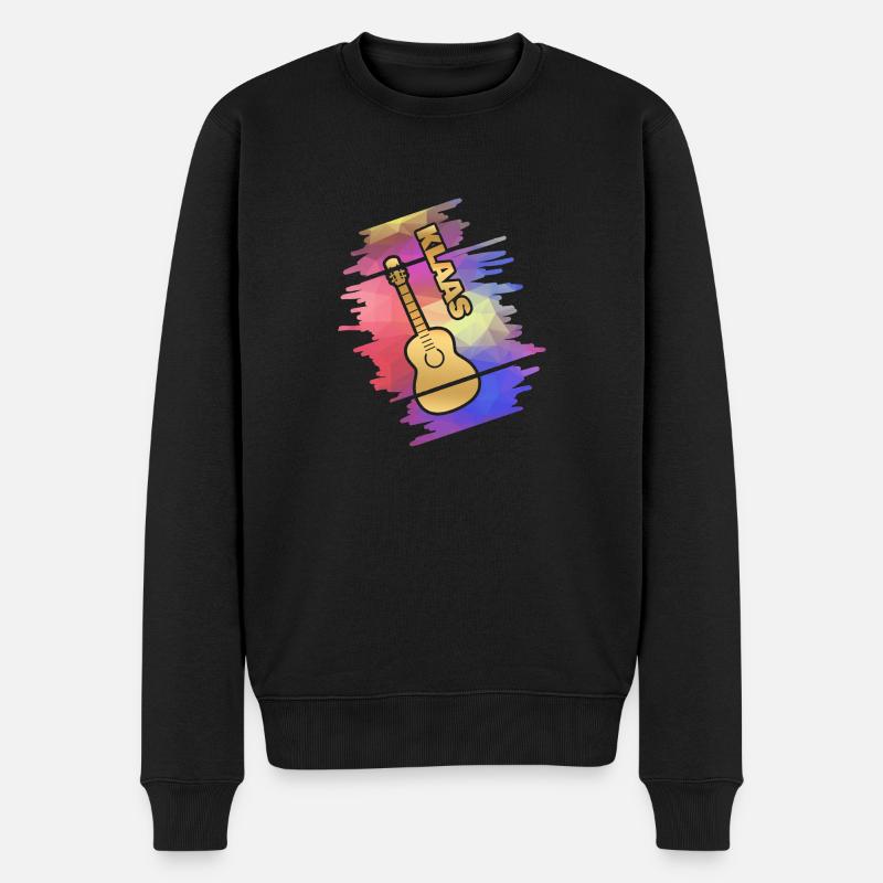 Klaas als Guitar - Männer Premium Bio Pullover - Schwarz