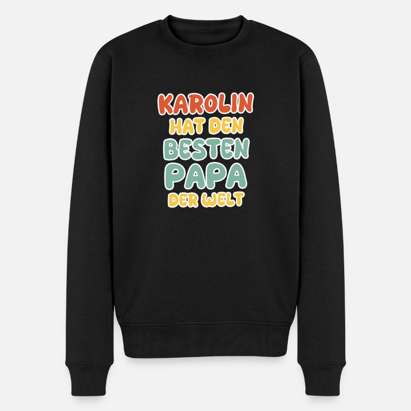 Geschenk für Karolin - Männer Premium Bio Pullover - Schwarz