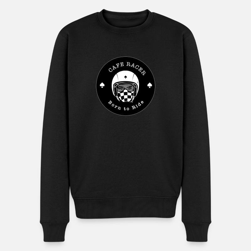 Cafe racer - Männer Premium Bio Pullover - Schwarz