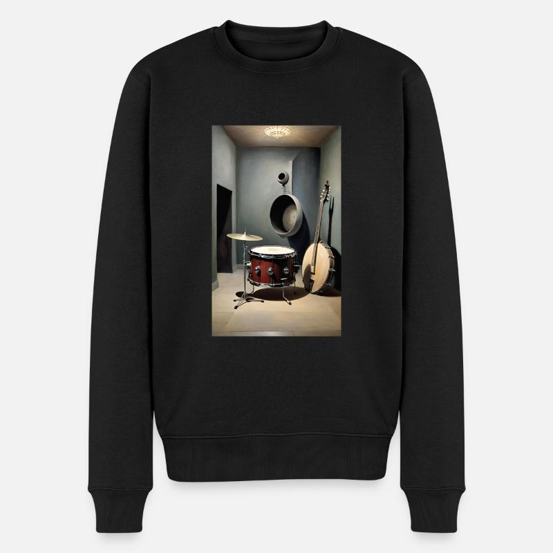 Schlagzeug | Trommel | Musiker | Band - Männer Premium Bio Pullover - Schwarz