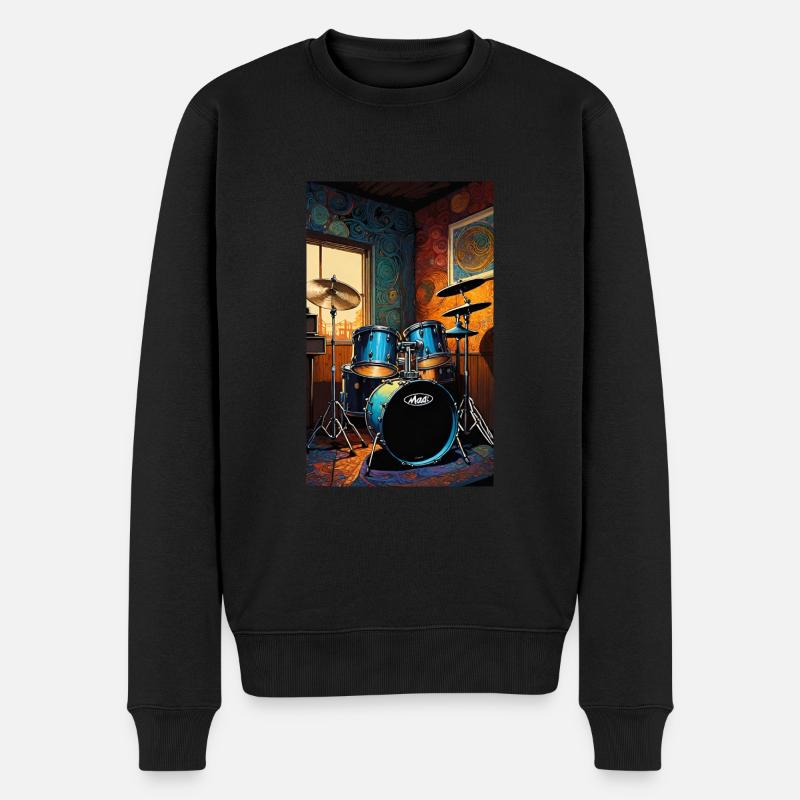 Batterie | Batteur | Musicien - Pull Premium bio Homme - noir