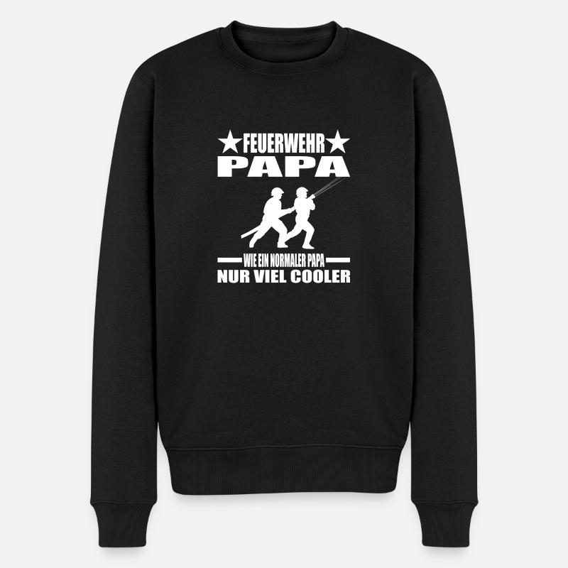 Feuerwehr - Männer Premium Bio Pullover - Schwarz