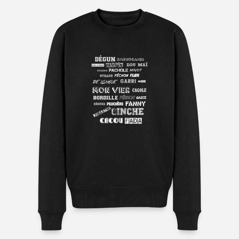 MARSEILLE-BLANC - Pull Premium bio Homme - noir