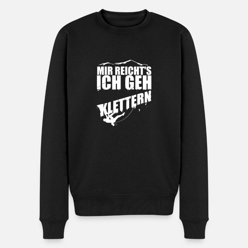 Klettern - Mir reichts - Männer Premium Bio Pullover - Schwarz