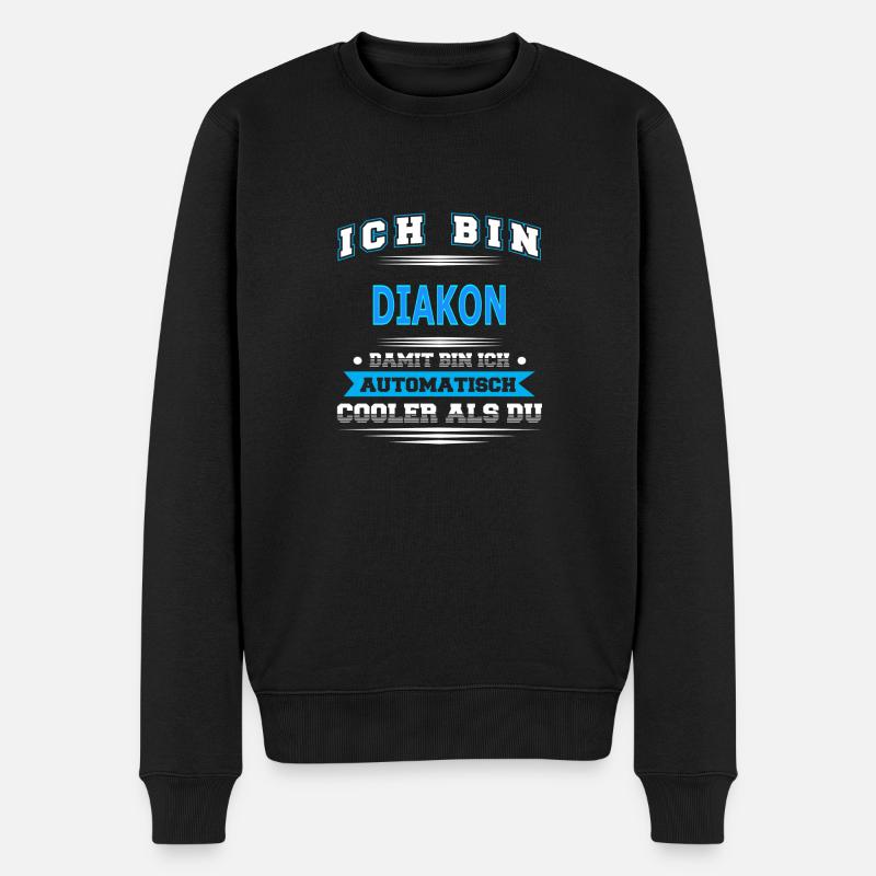DIAKON - Männer Premium Bio Pullover - Schwarz