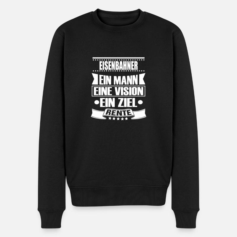 EISENBAHNER - Männer Premium Bio Pullover - Schwarz