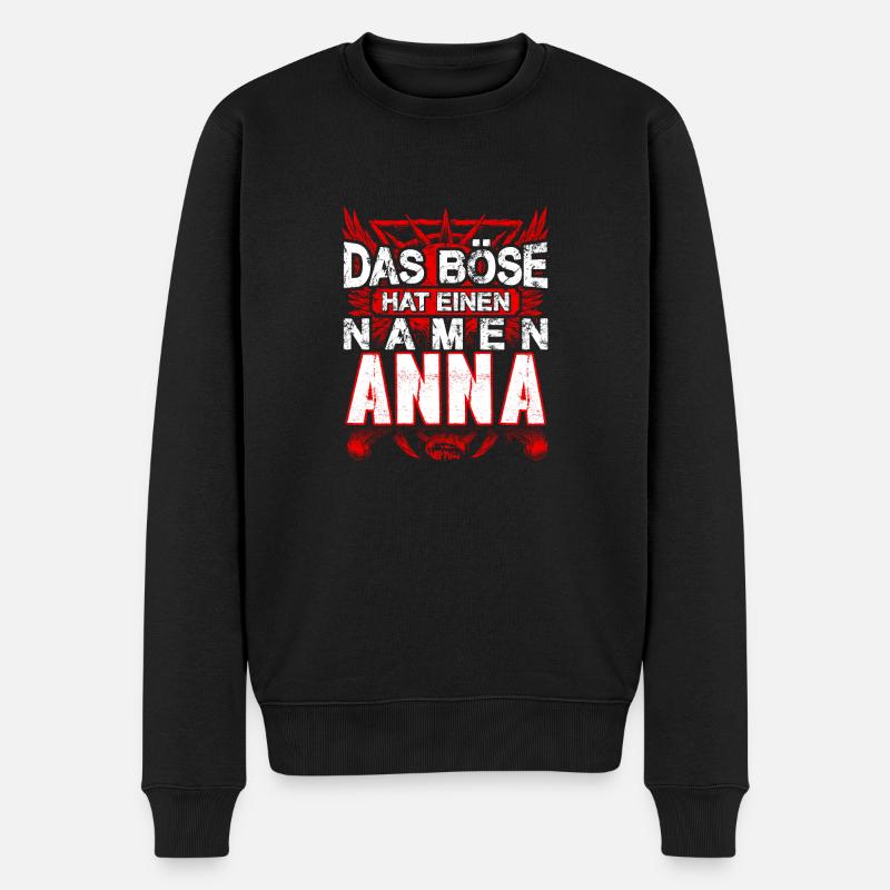 ANNA - Böse - Männer Premium Bio Pullover - Schwarz