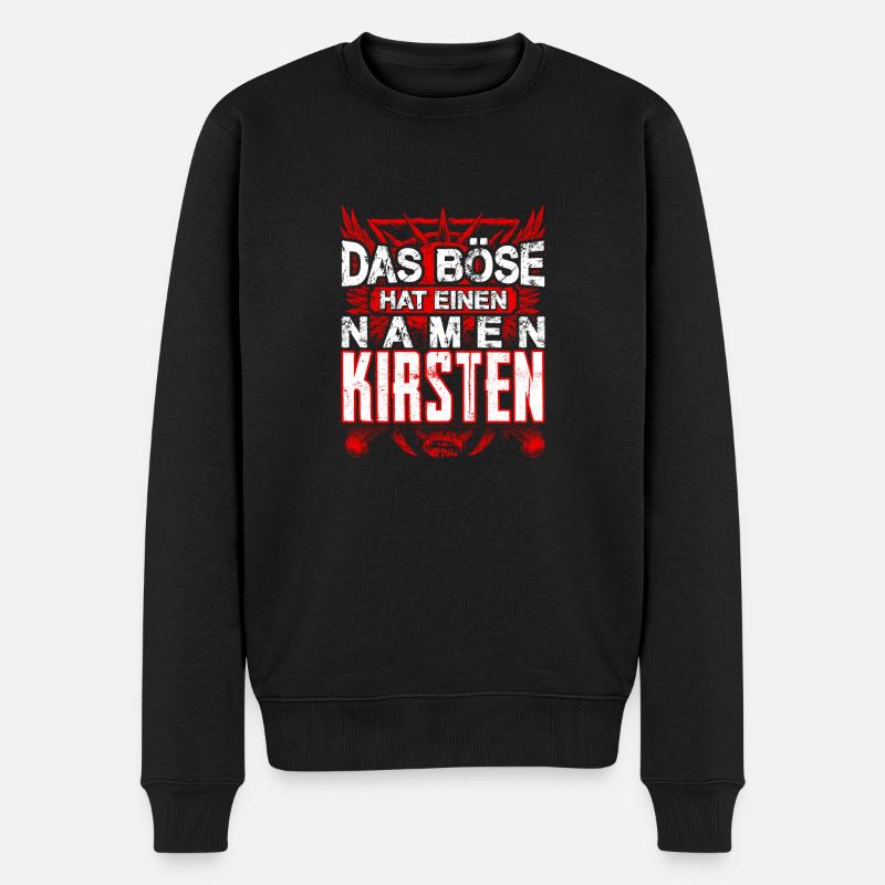 KIRSTEN - böse - Männer Premium Bio Pullover - Schwarz