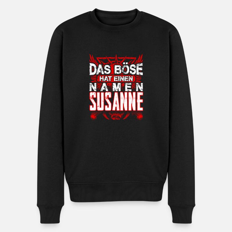 SUSANNE - böse - Männer Premium Bio Pullover - Schwarz