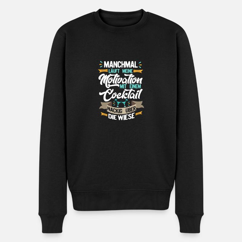 Motivation - Männer Premium Bio Pullover - Schwarz