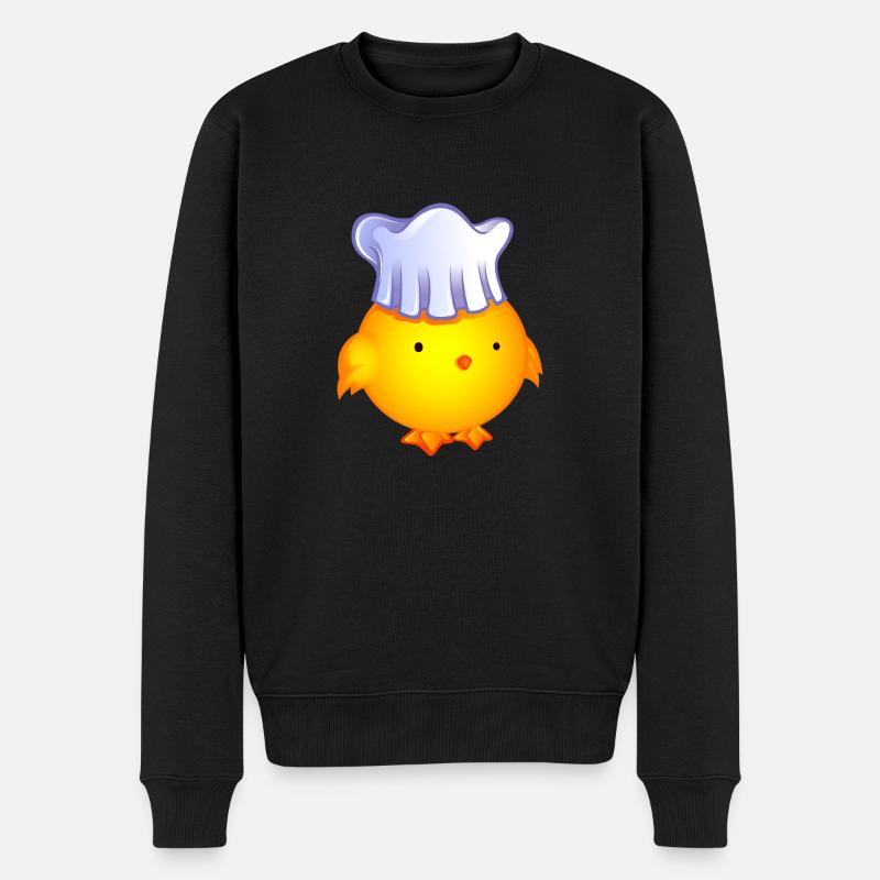 poussin cuisinier.png - Pull Premium bio Homme - noir