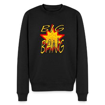 Big Bang Theorie Explosion - Männer Premium Bio Pullover - Schwarz - Vorne - Nico (187cm)