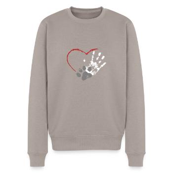 Hundebesitzer - Männer Premium Bio Pullover - Taupe - Vorne - Nico (187cm)