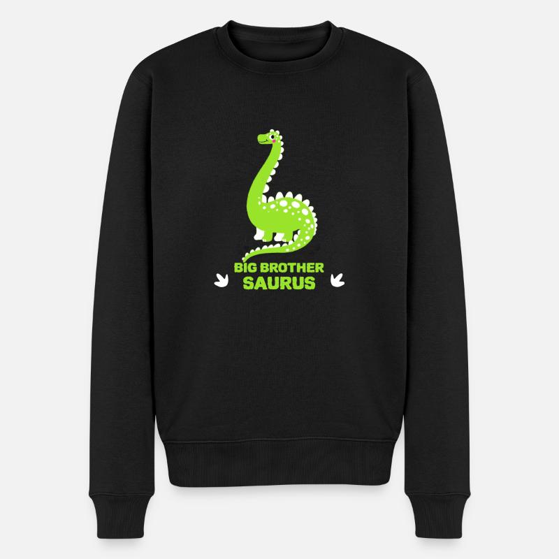 Big Brother Saurus - Männer Premium Bio Pullover - Schwarz
