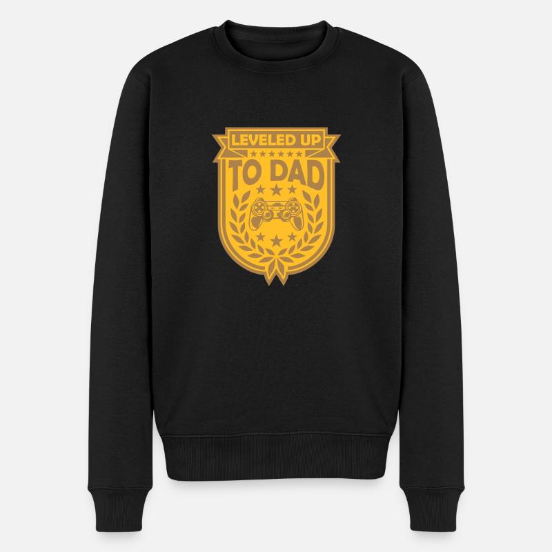 Kind geboren Leveled Up - Männer Premium Bio Pullover - Schwarz