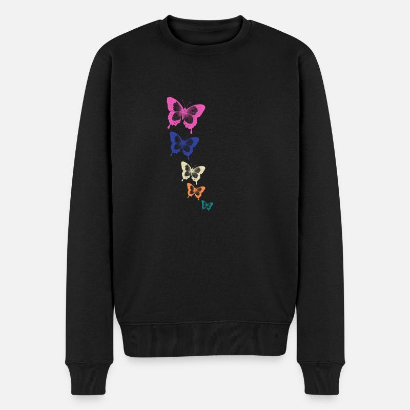 papillons - Pull Premium bio Homme - noir