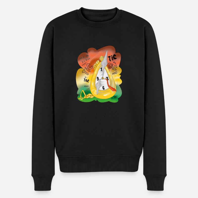 Taschenuhr - Männer Premium Bio Pullover - Schwarz