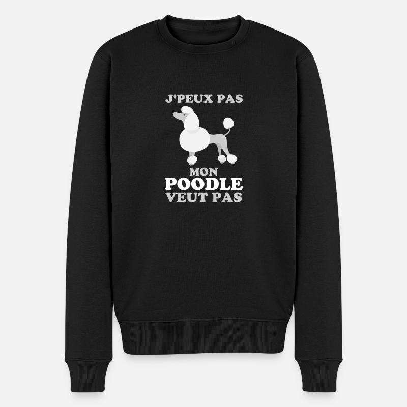 mon poodle veut pas - Pull Premium bio Homme - noir