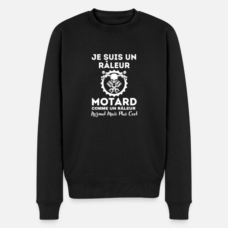 Râleur motard 4 - Pull Premium bio Homme - noir