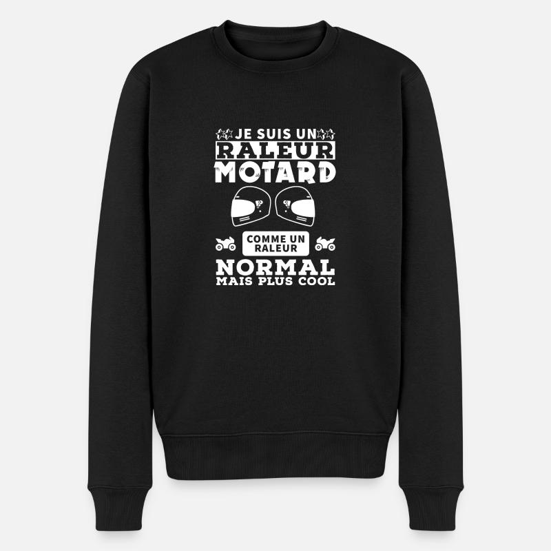 Râleur motard 1 - Pull Premium bio Homme - noir