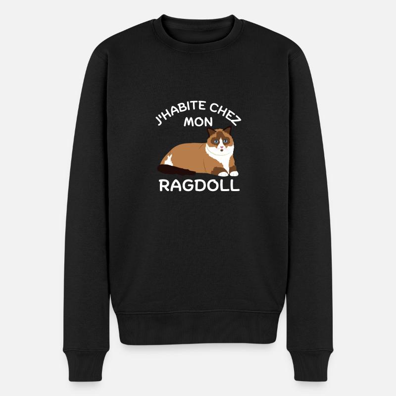 ragdoll - Pull Premium bio Homme - noir