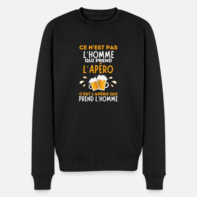Homme bière apéro apéritif - Pull Premium bio Homme - noir