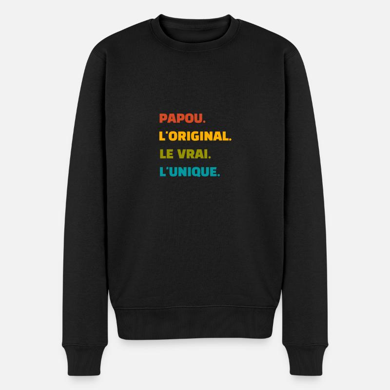 Papou l'original le vrai l'unique. - Pull Premium bio Homme - noir
