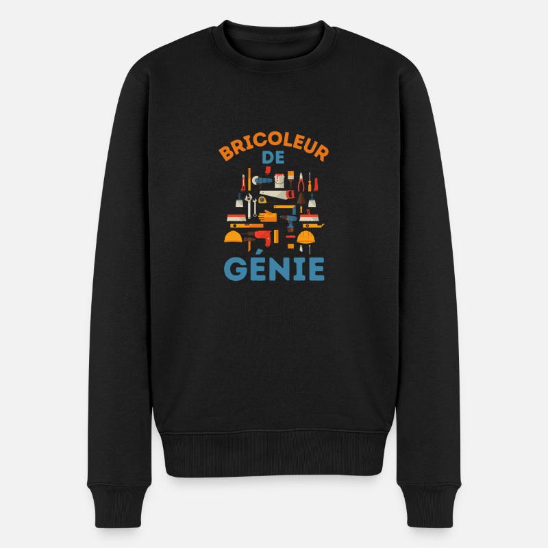 Humour bricoleur - Pull Premium bio Homme - noir
