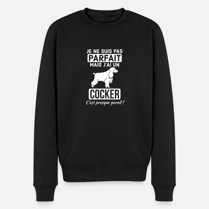 Chien cocker 2 - Pull Premium bio Homme - noir