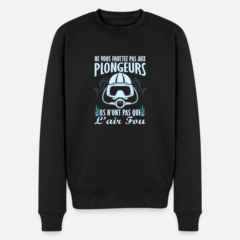 humour plongeur 2 - Pull Premium bio Homme - noir