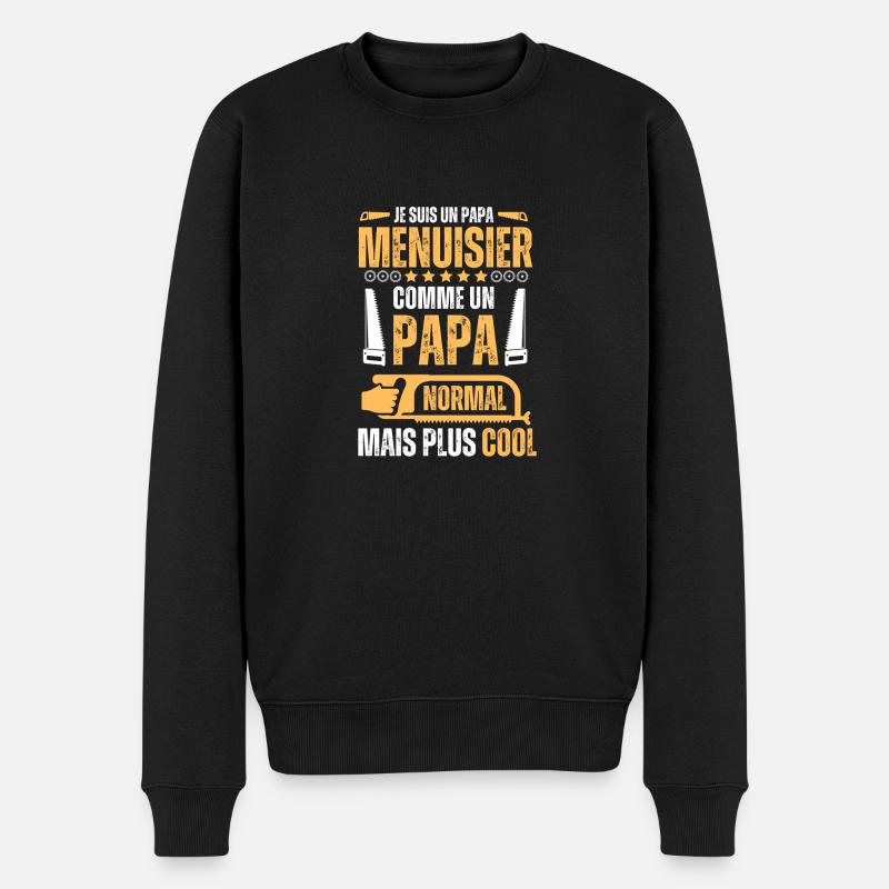 Papa Menuisier très cool - Pull Premium bio Homme - noir