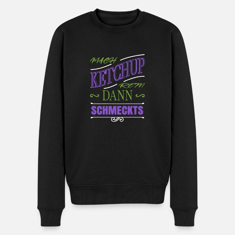 küchenhilfe brutzeln vegan lustig geburtstag - Männer Premium Bio Pullover - Schwarz