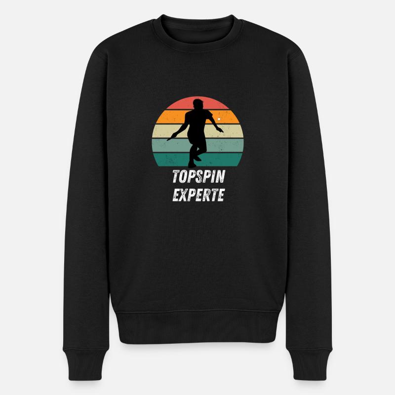 Topspinexperte - Männer Premium Bio Pullover - Schwarz