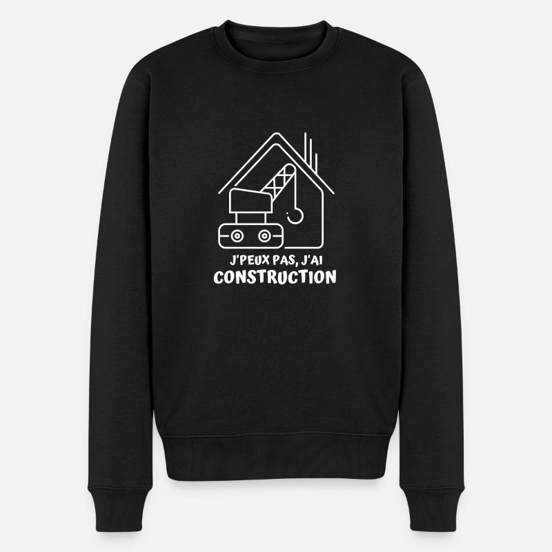 Construction chantier batiment 2 - Pull Premium bio Homme - noir