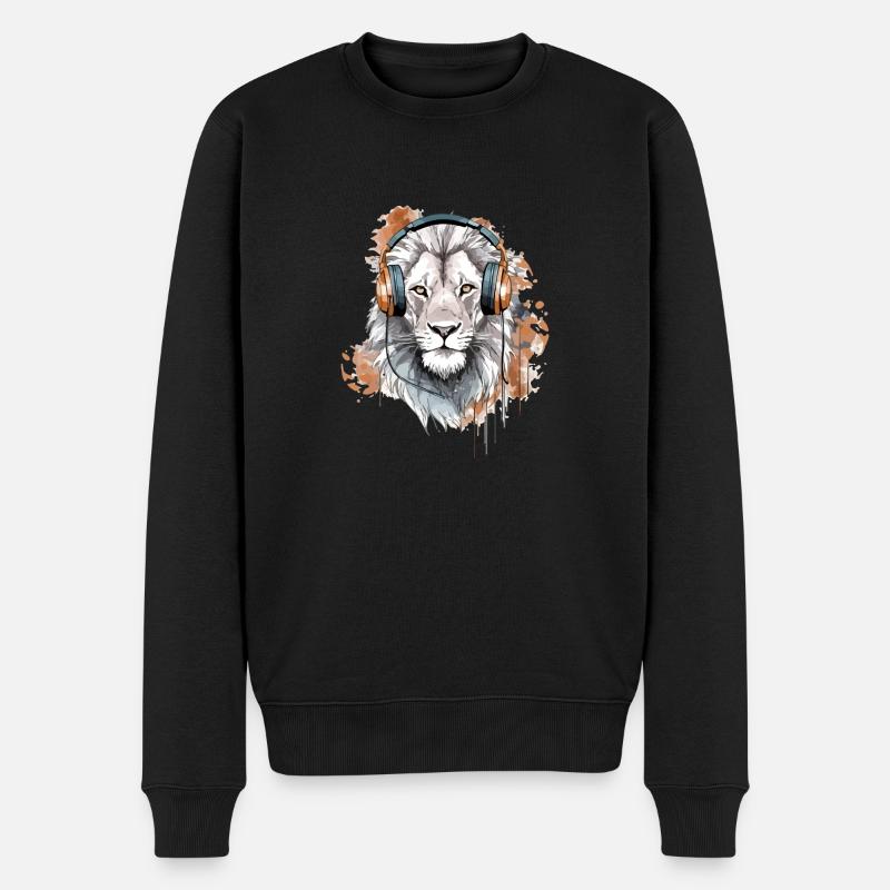 Heko le lion audiophile - Pull Premium bio Homme - noir