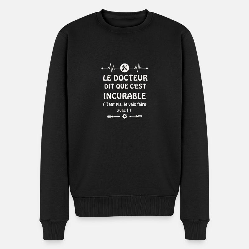 Amour fou du bricolage - Pull Premium bio Homme - noir