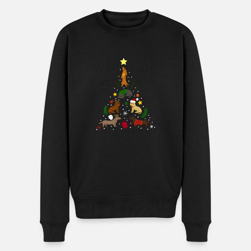 Dackel Tree Christmas - Pull Premium bio Homme - noir