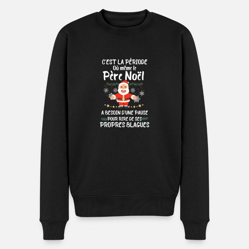 Humour père Noël - Pull Premium bio Homme - noir