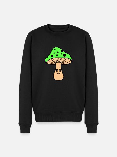 Hypnotic Mushroom - Men's Premium Organic Jumper - black