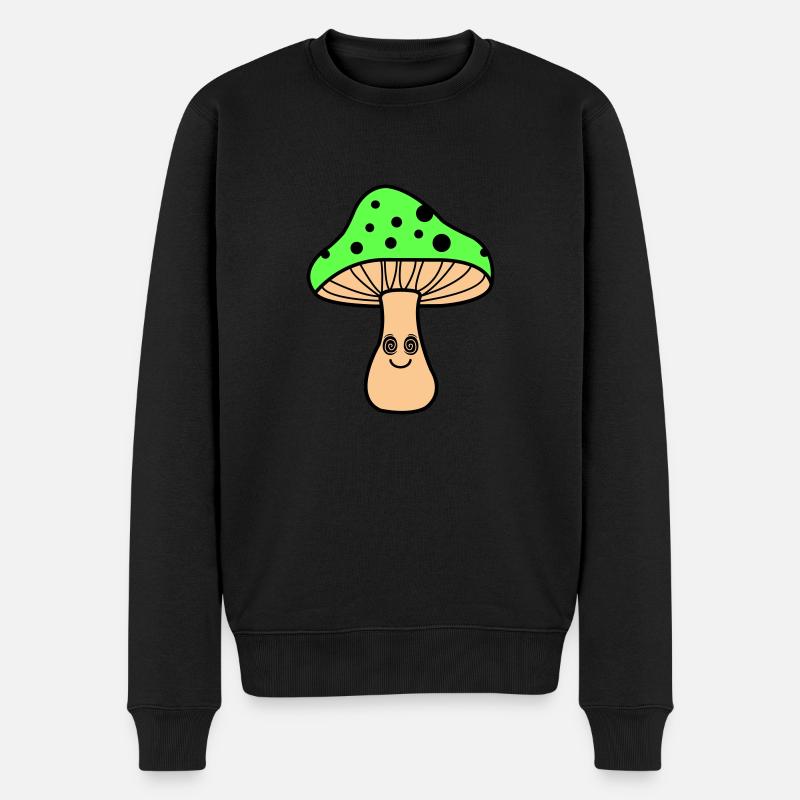 Hypnotik Pilz - Männer Premium Bio Pullover - Schwarz