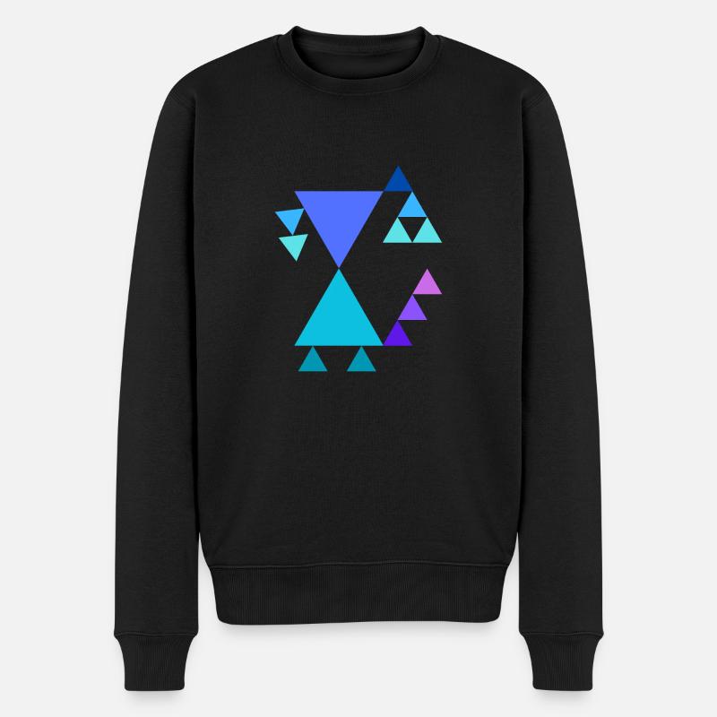 Motif triangulaire - Pull Premium bio Homme - noir