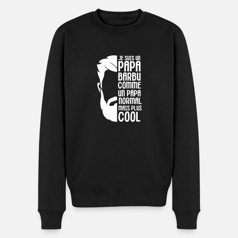 Papa cool et barbu - Pull Premium bio Homme - noir