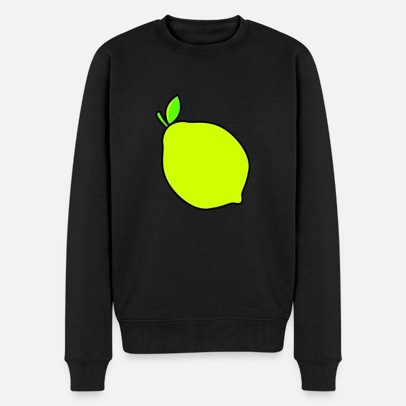 zitrone - Männer Premium Bio Pullover - Schwarz