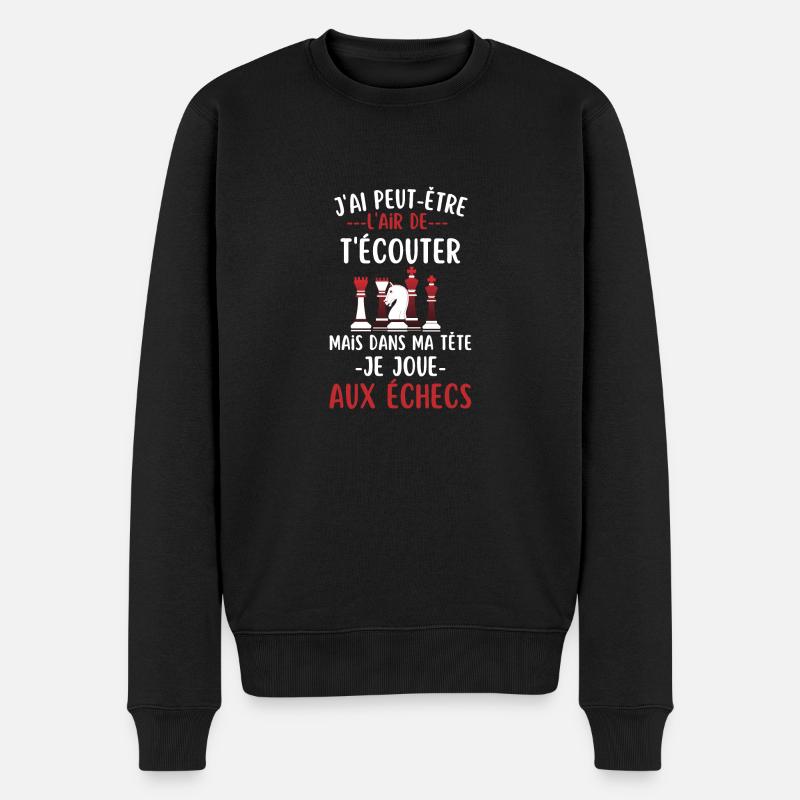 Partie d échec - Pull Premium bio Homme - noir