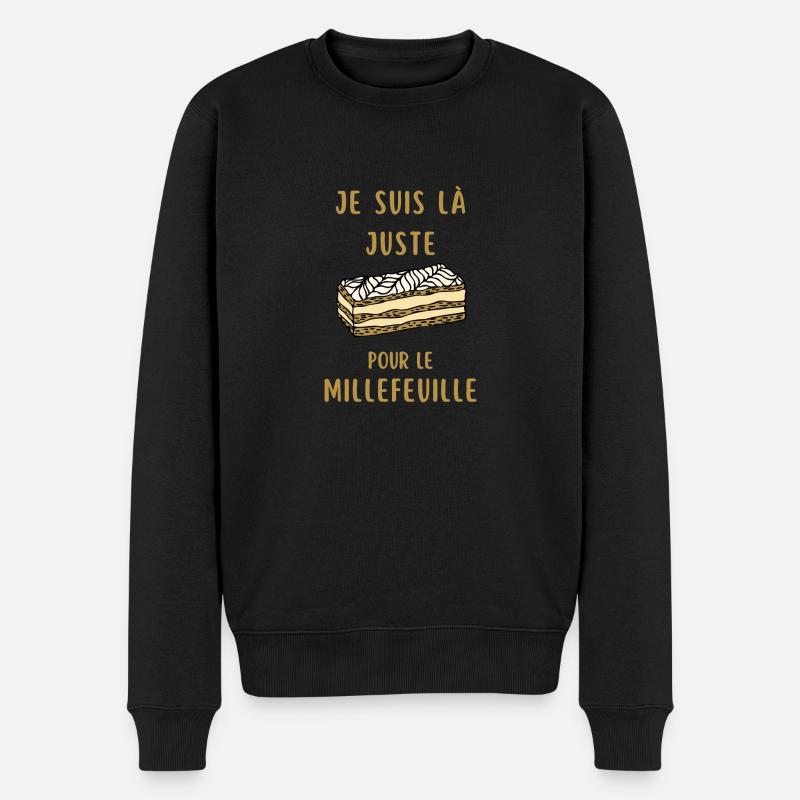 MILLEFEUILLE - Pull Premium bio Homme - noir