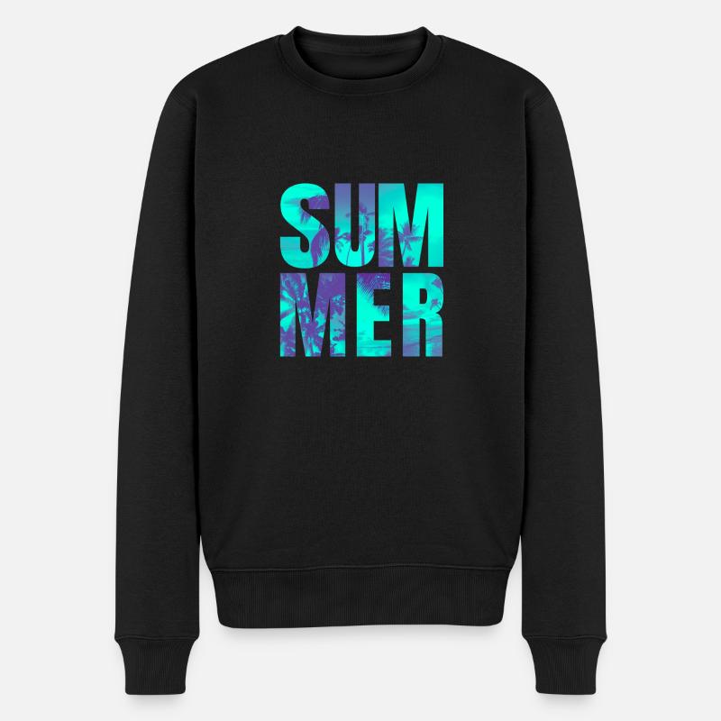 Sommer Sommer - Männer Premium Bio Pullover - Schwarz