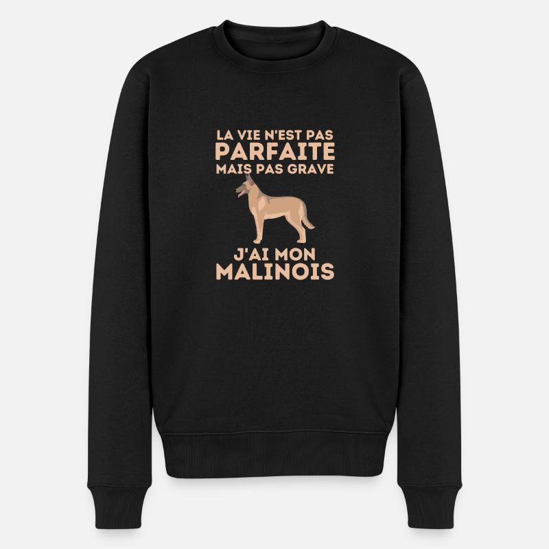 Berger belge malinois 4 - Pull Premium bio Homme - noir