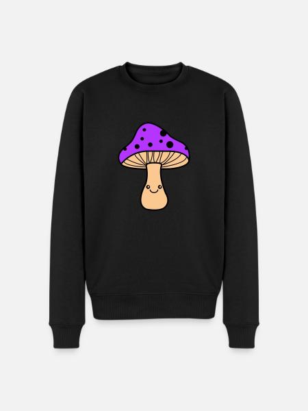 Mushroom Comic - Men's Premium Organic Jumper - black